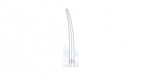 Ножницы Metzenbaum-Nelson, изогнутые, с ТС вставками, длина 28 см