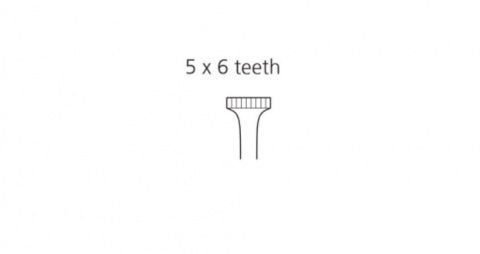 Зажим Allis, 5x6-зубый, длина 15 см