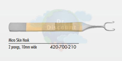 Устройство отклоняющее крючковидное, для кожи, двузубое, ширина 10 мм