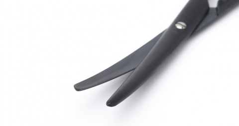 Ножницы Metzenbaum-Baby, изогнутые, черные, длина 11,5 см